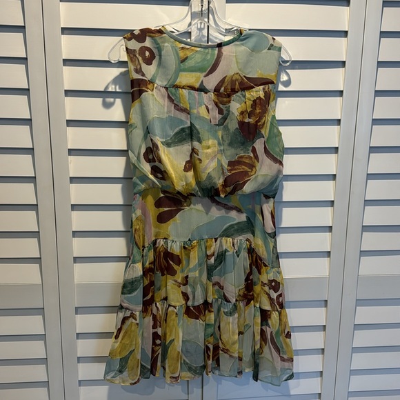 Ted Baker Pre Loved Ellain button up printed sleeveless Dress. Size 3 = US 6-8 - Picture 9 of 13